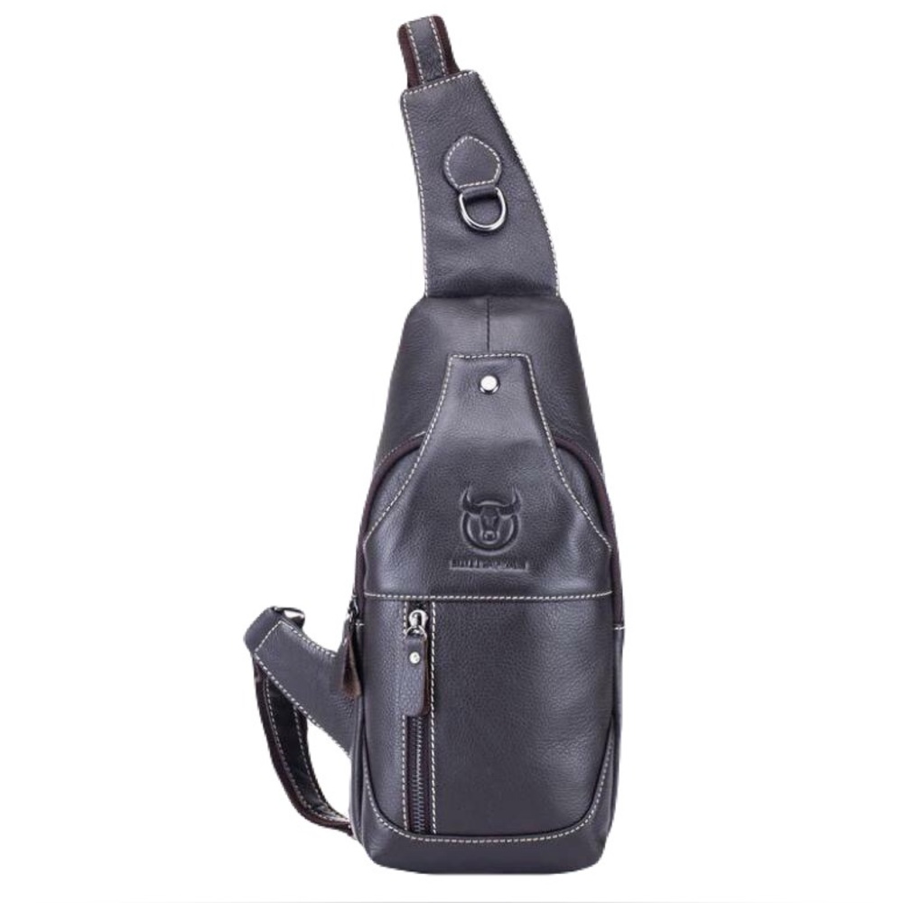 Bull Captain The Leather Sling Crossbody Bag in Black, OS